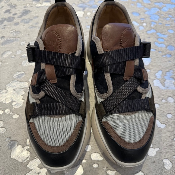 Chloé Colorblock Pattern Sneakers - Picture 1 of 3
